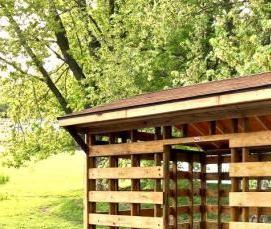 Беседка навес для дачи - тип 4