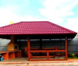 Беседка с бассейном и барбекю - вариант 2