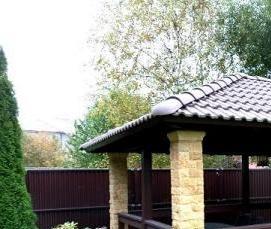 Беседка с каменным мангалом - модель 4