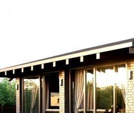 Беседка с мангалом и печкой из кирпича - вариант 3