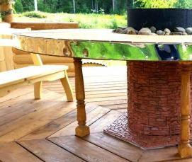 Беседка с мангалом посередине - модель 4