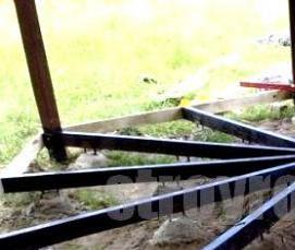 Беседка с мангалом посередине - модель 2