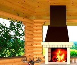 Беседка с железным мангалом - вариант 3