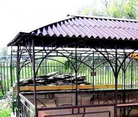 Беседка шатер из профильной трубы - модель 2