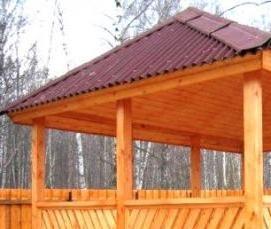 Беседки больших размеров из бруса - тип 1