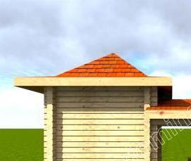 Беседки домики из бруса - вариант 4