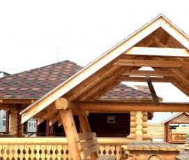 Беседки из дерева бревна - вариант 1