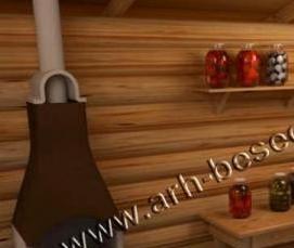 Беседки из дерева застекленные - вариант 3