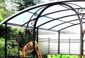 Беседки из металла и поликарбоната - модель 3