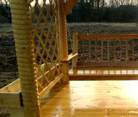 Беседки качели деревянные - вариант 2