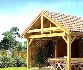 Беседки кирпично деревянные - тип 3