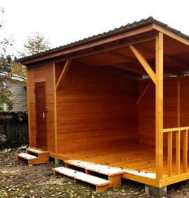 Беседки с мангалом и хозблоком - тип 4