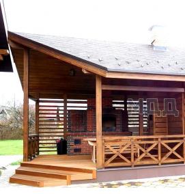 Беседки с мангалом и хозблоком - тип 3
