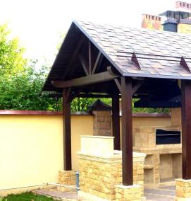 Беседки с мангалом и хозблоком - тип 2