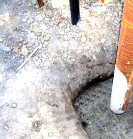 Бетонирование столбов - вариант 1