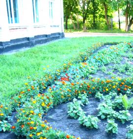 Благоустройство территории клумбы - вариант 4