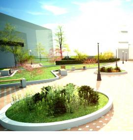 Благоустройство территории торговых объектов - модель 1