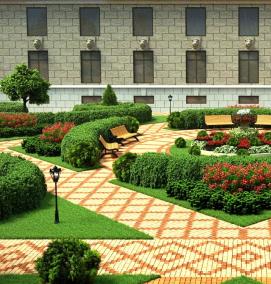 Благоустройство торговых территорий - модель 3