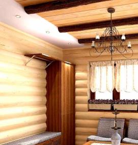 Блок-хаус для внутренней отделки - модель 2