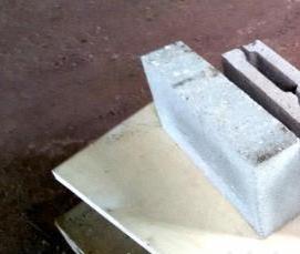 Блок перегородочный керамзитобетонный полнотелый - вариант 4