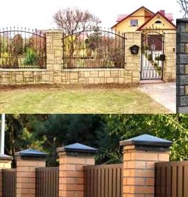 Блоки для строительства забора - модель 4