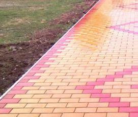 Брусчатка серая с коричневым - тип 2