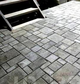 Брусчатка вибропрессованная двухслойная фактурная цветная - модель 3