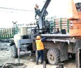 Бурение отверстий под сваи - вариант 1