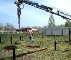 Бурение отверстий под сваи - вариант 3