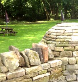 Бутовая подпорная стенка - модель 1