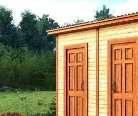 Бытовка дачная под душ и туалет - вариант 1