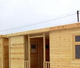 Бытовка дачная утепленная с туалетом и душем - модель 1