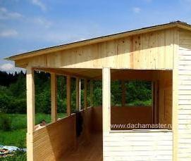 Бытовка двухкомнатная с верандой - вариант 3