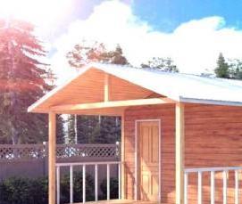 Бытовка с большими окнами - модель 3