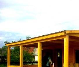 Бытовка с душем и верандой - тип 2