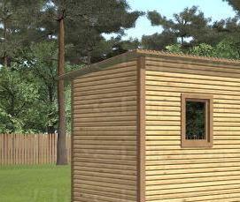 Бытовка строительная деревянная - тип 2