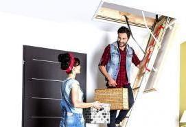 чердачные деревянные лестницы - тип 4