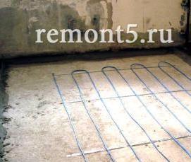 черновая стяжка под теплый пол - вариант 4