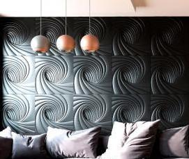 черные мдф панели - вариант 1