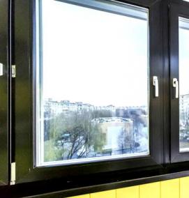 черные пластиковые окна - вариант 4