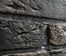 черный фасадный кирпич - вариант 1