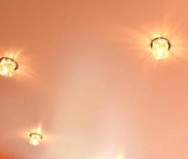 черный сатиновый натяжной потолок - тип 1