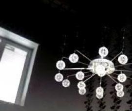 черный зеркальный натяжной потолок - тип 4