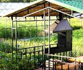 четырехскатные беседки из металла - вариант 2