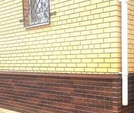 цокольный  клинкерный кирпич - вариант 3