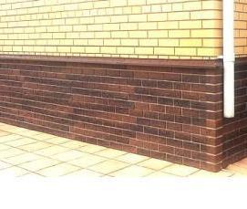 цокольный  жженый кирпич - модель 1
