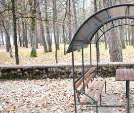 Дачная беседка из металла и поликарбоната - тип 1