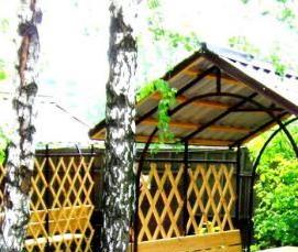 Дачная беседка из металла и поликарбоната - тип 3