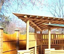 Дачные беседки барбекю - вариант 4