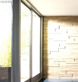 Декоративная деревянная панель на стену - модель 2